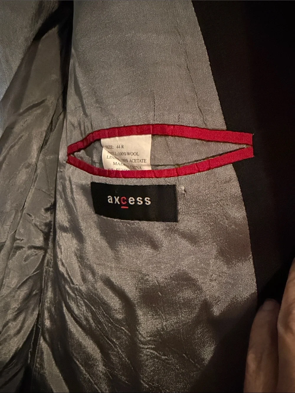 Men’s Axcess Charcoal Gray Single-Breasted Sport Coat